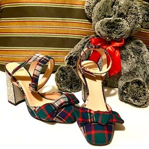 J. Crew Harlow Heel (in plaid) BRAND NEW!!
